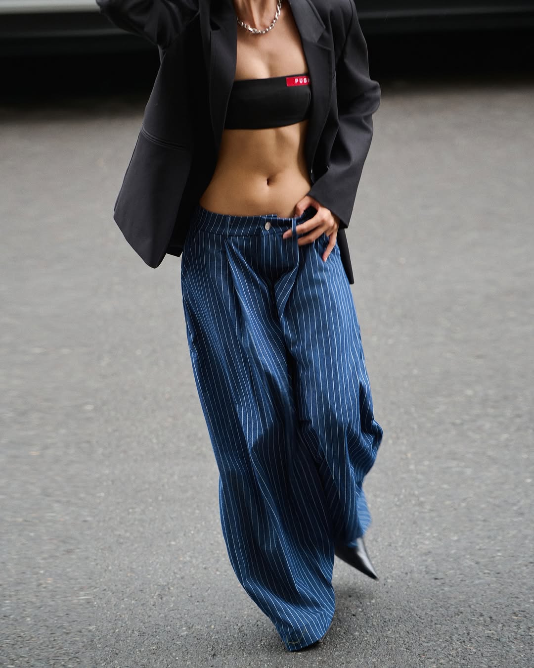 Pinstripe Baggy Pants
