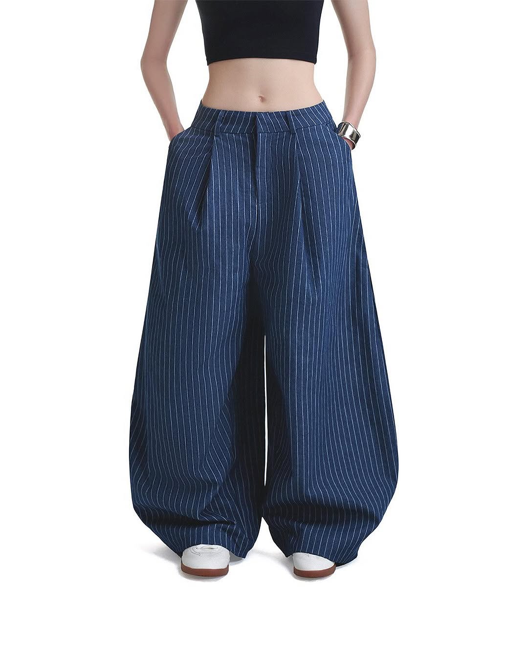 Pinstripe Baggy Pants